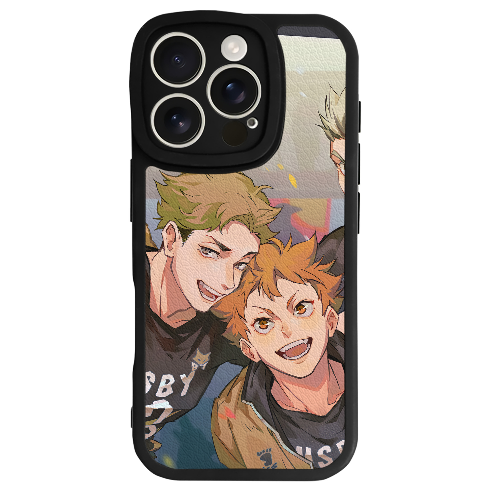 （画像用） ハイキュー!! Haikyu!! 【iPhone 16シリーズ対応】シリコンスマホケース（レザー調） 材質：シリコン